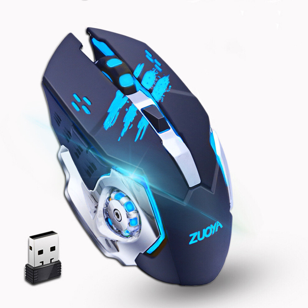 Silent Gaming Wireless Mouse Adjustable 2.4Ghz Wireless Rechargeable Mice Usb Optical Game Mouse For Pc Laptop 701942840104