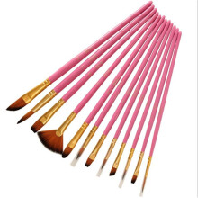 12Pcs/Set Mixed Size Nylon Watercolor Brush Set Student Children Painter Art Supplies