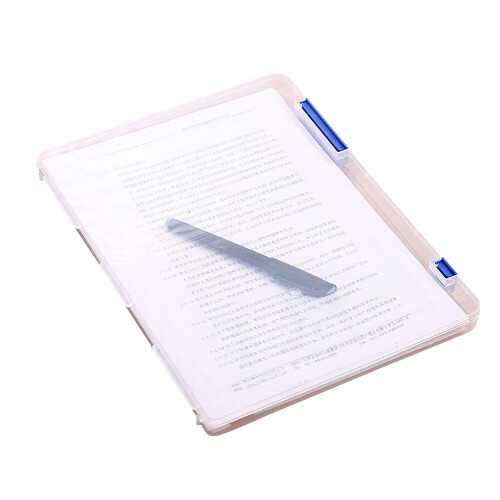 3PCS  A4 Transparent Storage Box Plastic transparent folder storage box Clear Plastic Document Paper Filling Case File