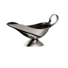2Pcs Restaurant Hotel Sauce Vinegar Ergonomic Handle Dripless Lip Spice Flavor Stainless Steel Gravy Boat Dish Salt Sauce Canister