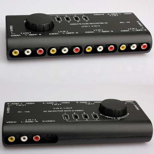AV Audio Video Signal Switcher 4 Input 1 Output Switch Video System for XBOX for ps1 2