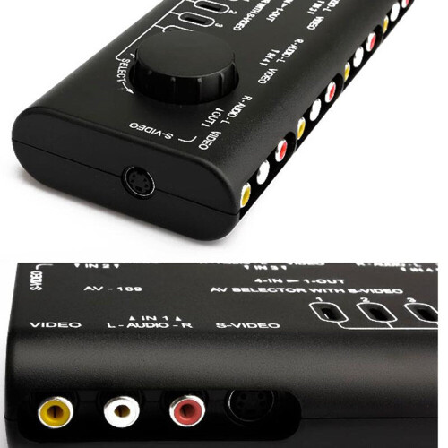 AV Audio Video Signal Switcher 4 Input 1 Output Switch Video System for XBOX for ps1 1