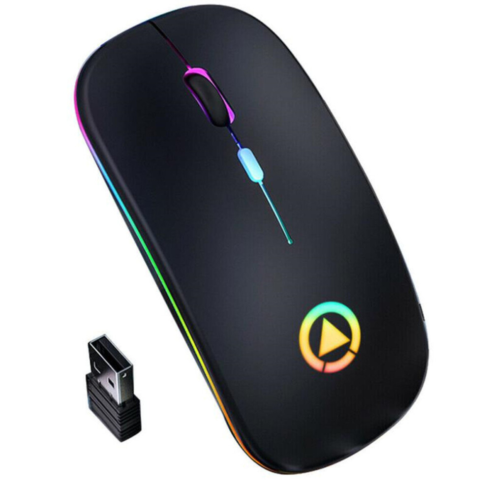 Wireless Mouse Rgb Rechargeable Mouse Computer Silent Mause Led Backlit Ergonomic Gaming Mouse For Laptop Pc 701942838545