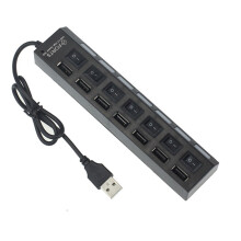 Usb Hub 2.0 High Quality Usb Hub 2.0 Multi Usb 2.0 Hub Usb Splitter 7 Ports LED Power On/off Switch For PC Laptop # 4 2
