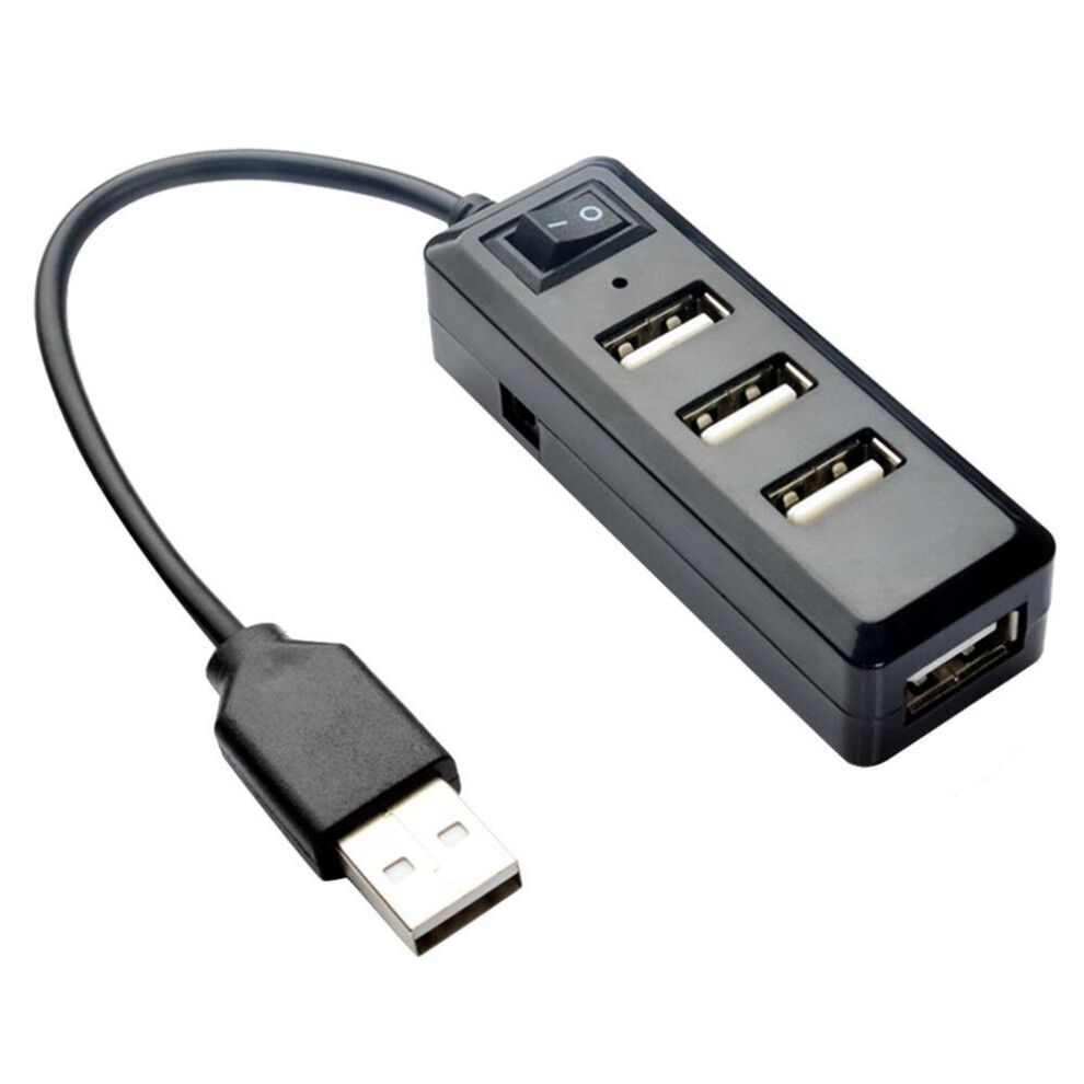 Photos - Card Reader / USB Hub 4 Ports USB 2.0 HUB Computer Multi USB Extension Adapter Laptop Splitter with Switcher Simple Design and Easy Installation