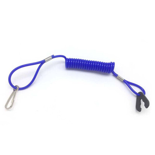 2PCS Jet Ski Safety Lanyard Tether Cord Boat Outboard Engine Safety Tether Blue Emergency Flameout Switch Drawstring 1