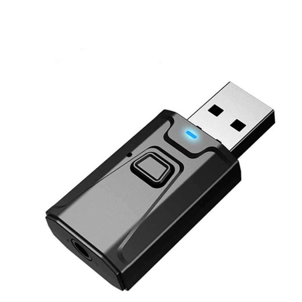 Usb Bluetooth 5.0 Transmitter Receiver Mic 3 In 1 Edr Adapter Dongle 3.5Mm Aux For Tv Pc Headphones Home Stereo Car Hifi Audio 701942835278