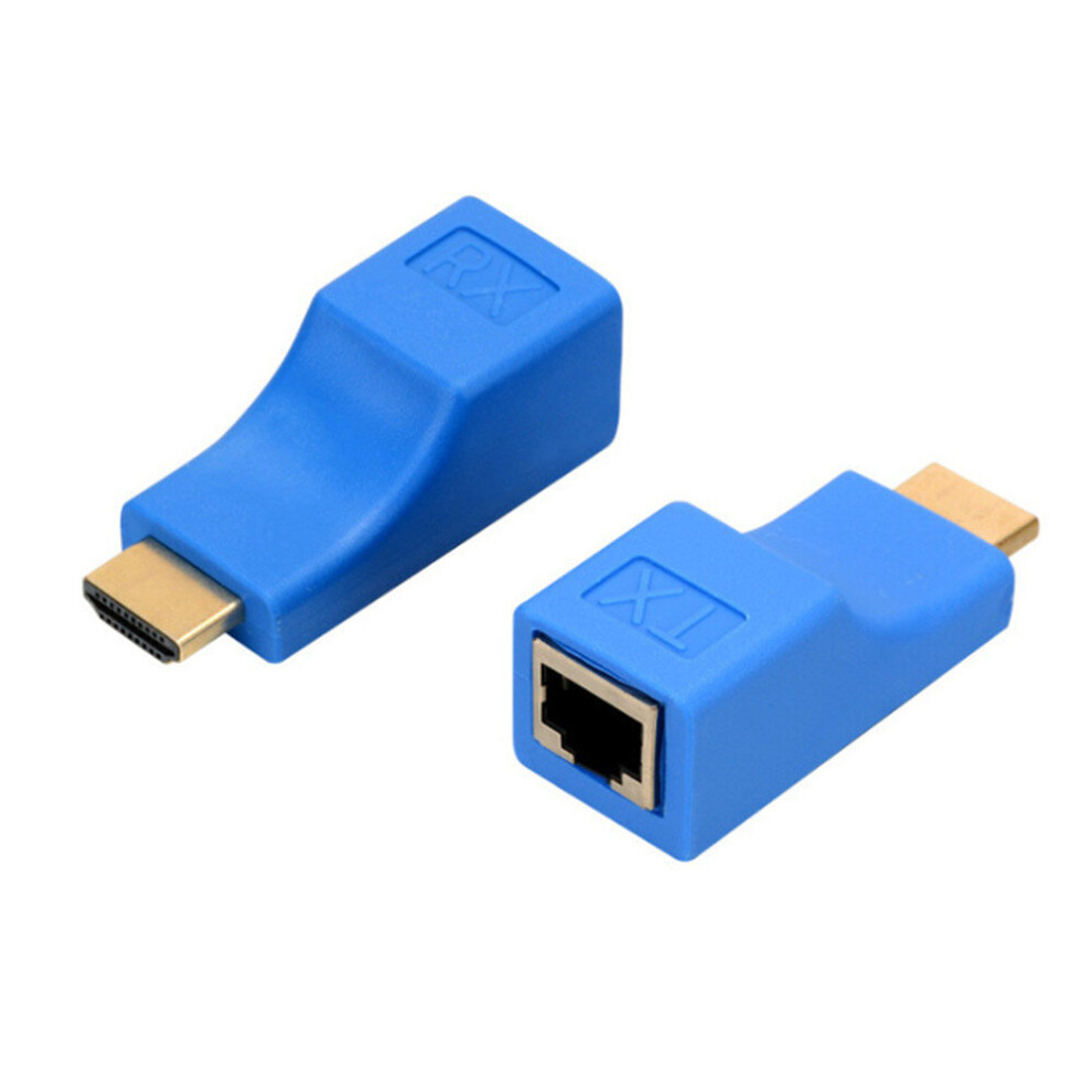 Hdmi Extender Hdmi To Rj45 Network Cable Extender Converter Repeater Over Cat 5E / 6 1080P Up To 30M Extender For Hdtv Ps4 Stb 777178716070