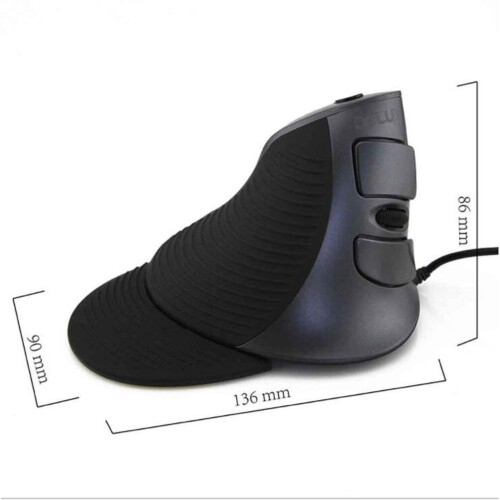 M618 Optical Vertical Wired Mouse 6 Buttons 1600 DPI Ergonomic Right Hand Mice with Rubber Protective Shell For PC 1