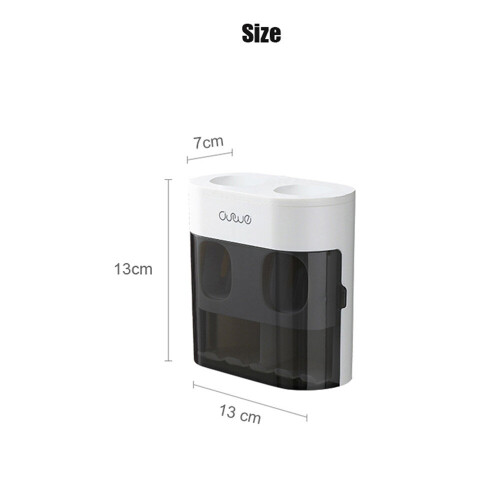 Magnetic Toothbrush Holder Automatic Toothpaste Squeezer Multifunction Toothpaste Dispenser Wallmounted Bathroom Accessories Set 2