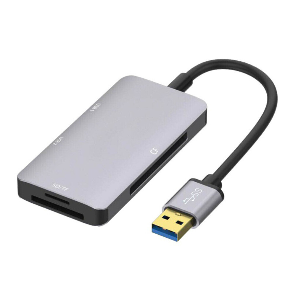 Usb 3.0 Hub + Sd/Tf/Cf Card Reader Adapter For Laptop Pc Tablet 701942859694