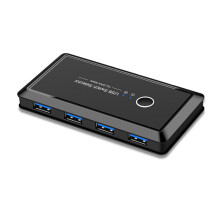USB 3.0 2.0 Switcher USB KVM Switch 2 PCs Sharing 4 USB Devices for Keyboard Mouse Printer Monitor USB 2.0 3.0 Switch Selector