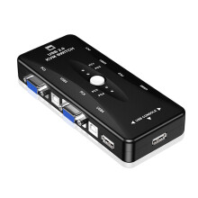 4 port kvm switch USB 2.0 VGA Splitter Printer Mouse Keyboard Pendrive Share Switcher 1920*1440 VGA Switch Box Adapter