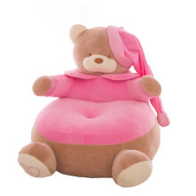 Baby Kids Cute Cartoon Bear Bean Bag Sofa Chair Slipcover No Filler Boy Girl Children Soft Velvet Puff Floor Seat Sofa Washable
