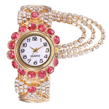 Rhinestone Bracelet Watch Women Bracelet Watch Ladies Watch Casual Round Analog Quartz Wrist Bracelet Watch