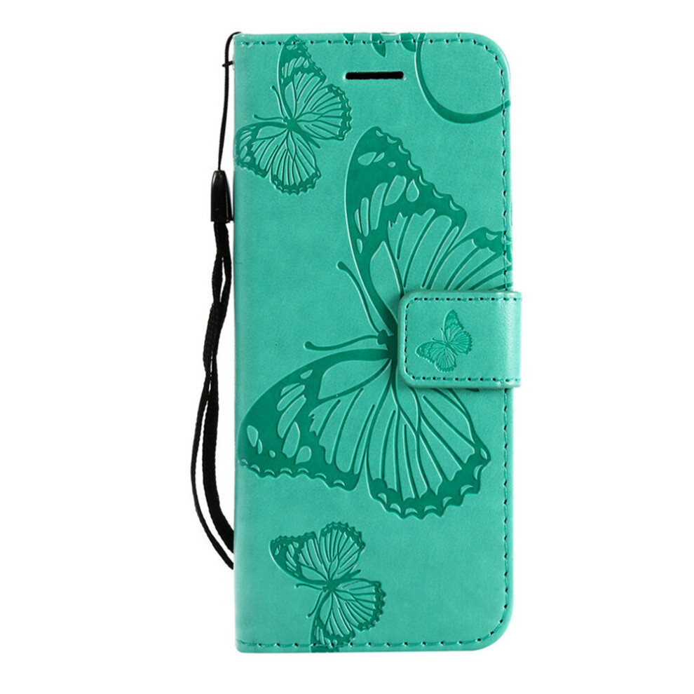 Card Slot Coque Flip Pu Leather Case For Huawei Honor 7X Big Butterfly Embossing Flip Phone Bags 777178654563