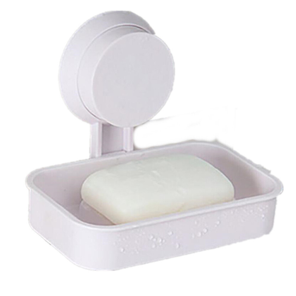 10Pcs New Soap Dish Strong Suction Cup Wall Tray Holder Soap Storage Box for Bathroom Shower Tool-image-OPC-P79W29T-NEW