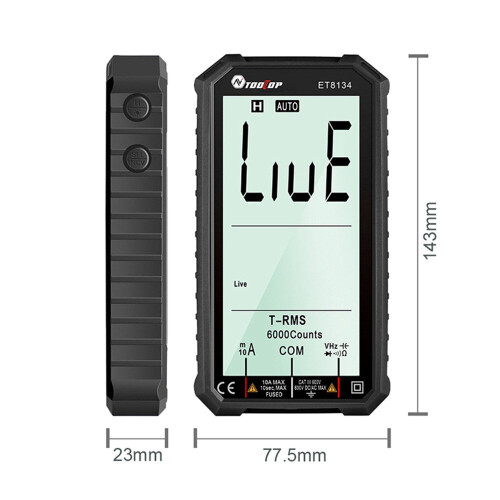 ET8134 4.7 Inch LCD Multimeter Direct Current Voltage Current Measurement Capacitance Resistance Measuring 2