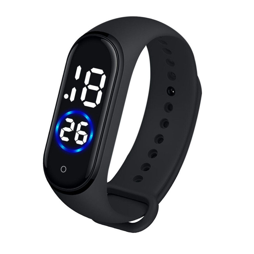 2 Pcs Touch Screen Led Watches Fashion Digital Led Sports Watch Unisex Silicone Band Wrist Watches Men Electronic Clocks Wristwatches White 777178636347