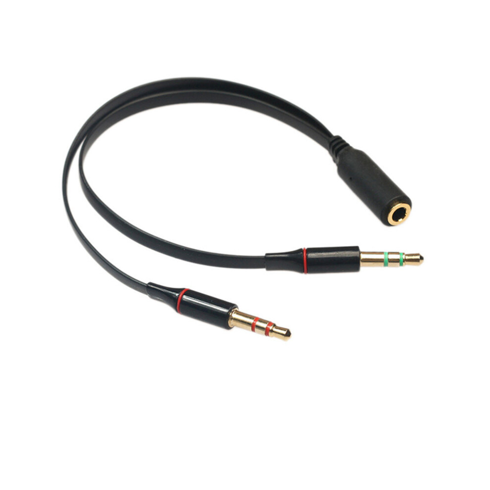 3.5Mm Y Splitter Headphone Mic Audio Adapter Female To 2 Male Headphone Headset To Pc Adapter Aux Stereo Adapter Cable 701942855191