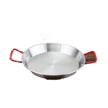 Spanish Seafood Paella Stainless Steel Dish Frying Pan Korean Saucepan Fried Chicken Salad Pasta Kitchen Household Plate