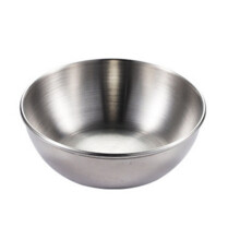 2Pcs Stainless Steel Round Plate Golden Home Restaurant Kitchen Sauce Dish Hot Pot Tools