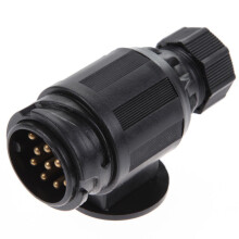 Practical 13-Pin Trailer Socket Black Plastic Electrical Plug Sockets Camping RV Caravan Car Styling Trailer Socket