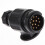 Practical 13-Pin Trailer Socket Black Plastic Electrical Plug Sockets Camping RV Caravan Car Styling Trailer Socket 2