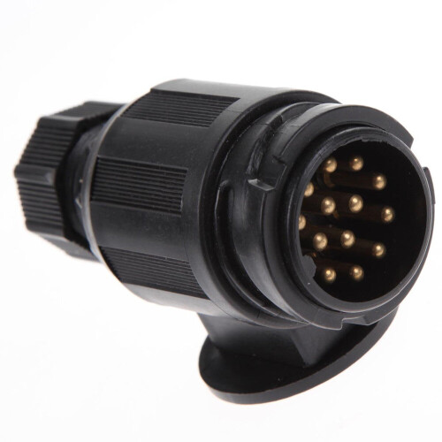 Practical 13-Pin Trailer Socket Black Plastic Electrical Plug Sockets Camping RV Caravan Car Styling Trailer Socket 1