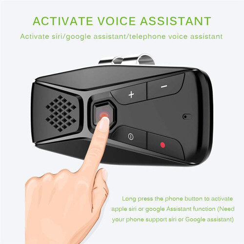 Onever Bluetooth Handsfree Speakerphone Wireless with Microphone Bluetooth 5.0 Automatic Shut Down Auto Connect Car Kit 1