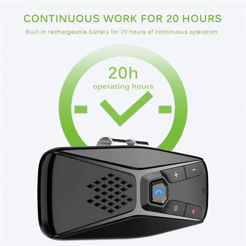 Onever Bluetooth Handsfree Speakerphone Wireless with Microphone Bluetooth 5.0 Automatic Shut Down Auto Connect Car Kit 2