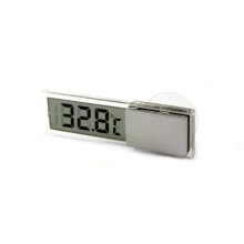 2PCS LCD Car Digital Window Clock High Quality Celsius Fahrenheit Thermometer Suction cup Auto Ornament Accessories