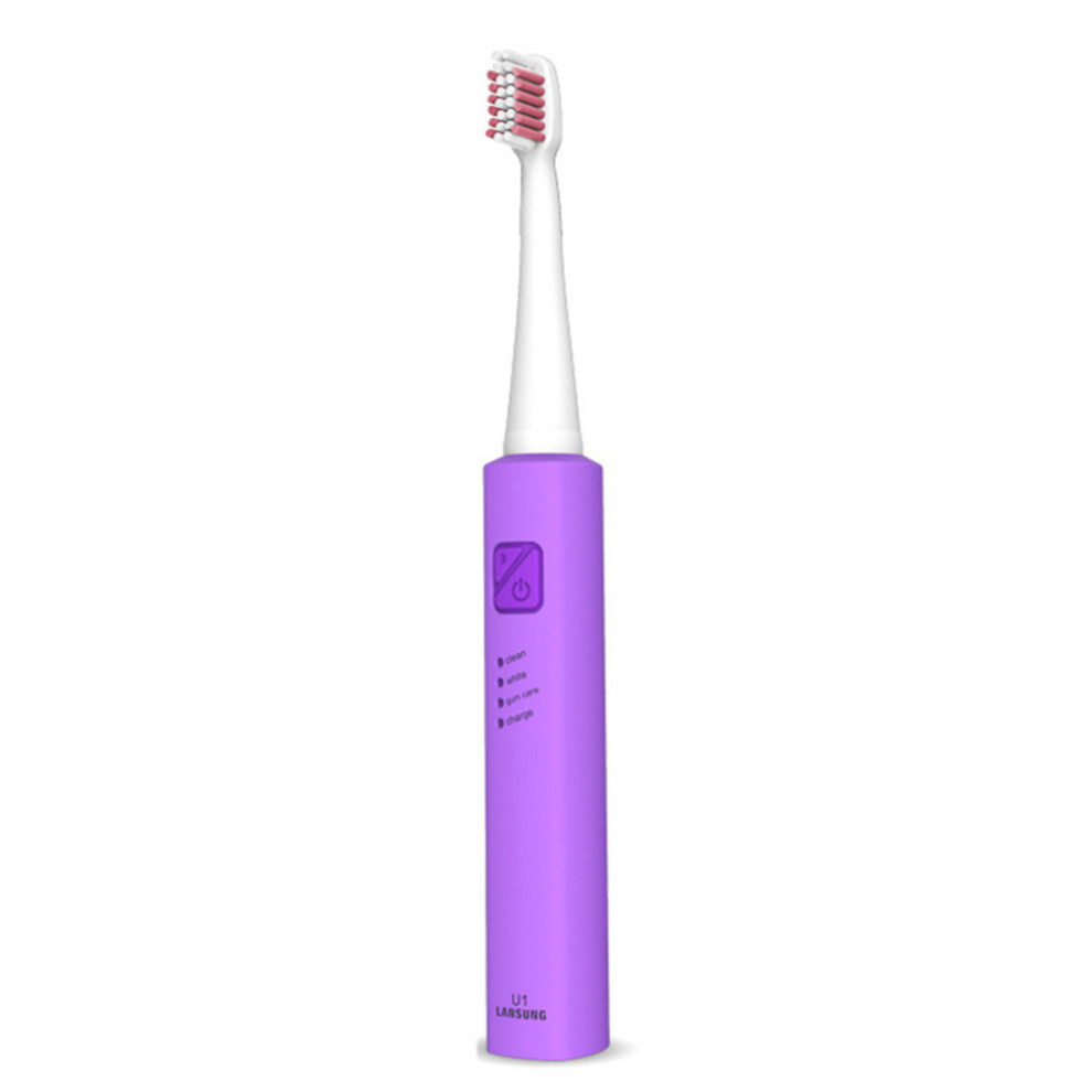 Chaochuang Ultrasonic Sonic Toothbrush Usb Charge Rechargeable With 4 Pcs Replacement Heads Tooth Brushes Timer Brush