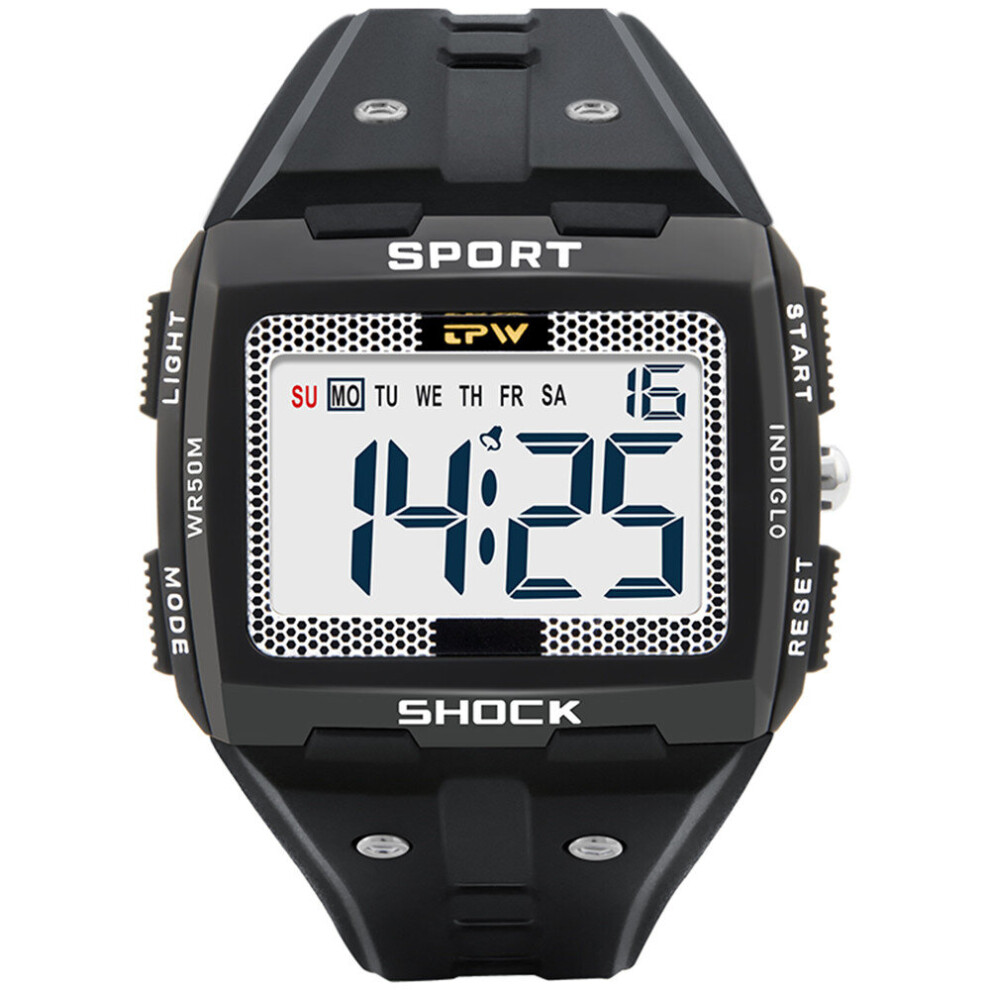 Photos - Wrist Watch Men Sport Watch Digital Multifunction Alarm Chrono Waterproof Back Light Square