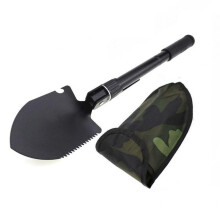 2PCS Car Snow Remove Portable Folding Shovel Multifunction Stainless Steel Survival Spade Trowel Camping Outdoor Cleaning Tool