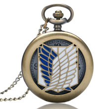 Attack on Titan Scouting Legion Pocket Watch - Survey Corps Cosplay Quartz, Stainless Steel, Analog