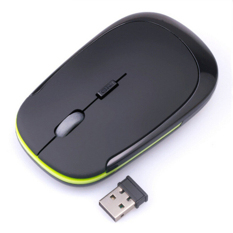 Slim Wireless Mouse Silent Bluetooth Mice 2.4Ghz Adjustable Dpi Gaming Mouse Usb Receiver For Notebook Desktop Pc Mouse 701942838927