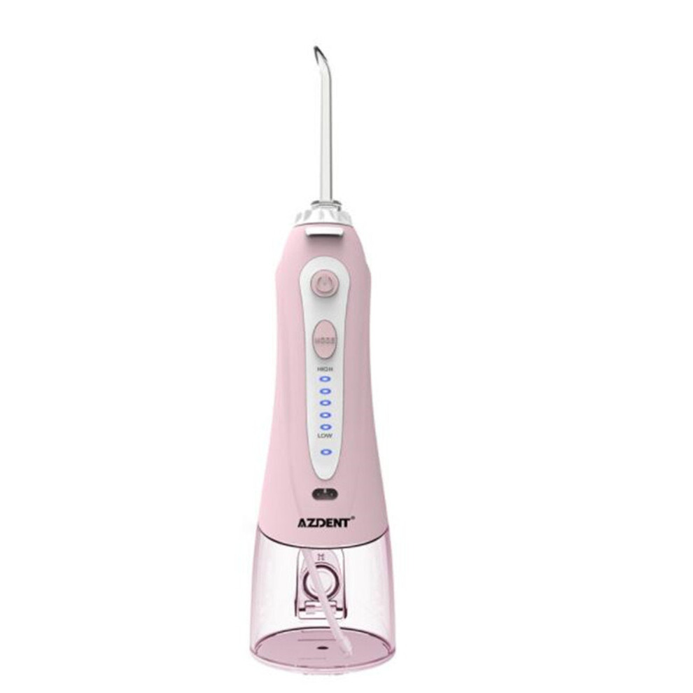 Chaochuang Pink Hf-9 Azdent Oral Irrigator Portable Usb Rechargeable Portable Water Dental Flosser Irrigation Tooth Clean 240Ml