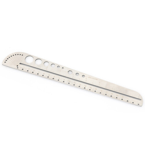 Clear Scale Angle Meter Stainless Steel Metal Straight Ruler Ruler Tool Precision Round Protractor Sided Measuring Tool