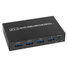 KVM Switch HDMI UHD 4K Household Computer Safety Parts for 2 Computers Sharing Monitor Keyboard Mouse Printer