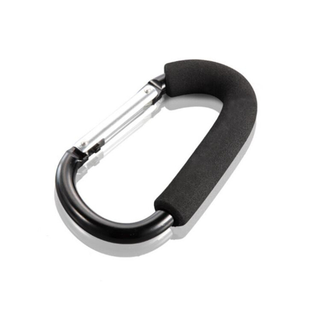 2Pcs Large Sponge Carabiner Baby Carriage Hook Stroller Handle Shopping Bag Clip Hook Large Camping Buckle Accessory Random Delivery Chaochuang