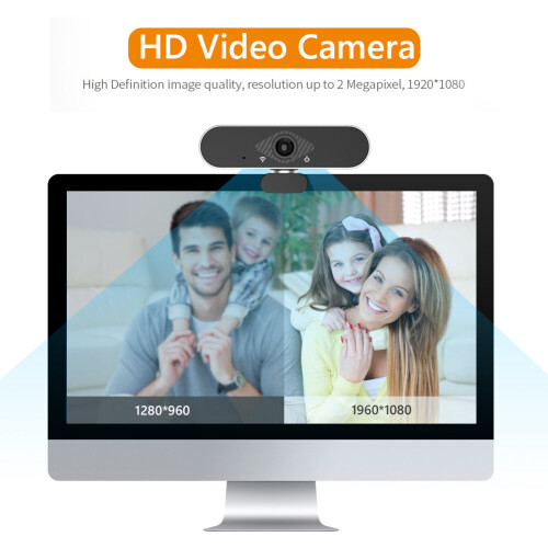 Webcam HD 1080P avec microphone 60Fps Webcams Autofocus Streaming HD USB Computer Web Camera for PC Laptop Desktop Video 1
