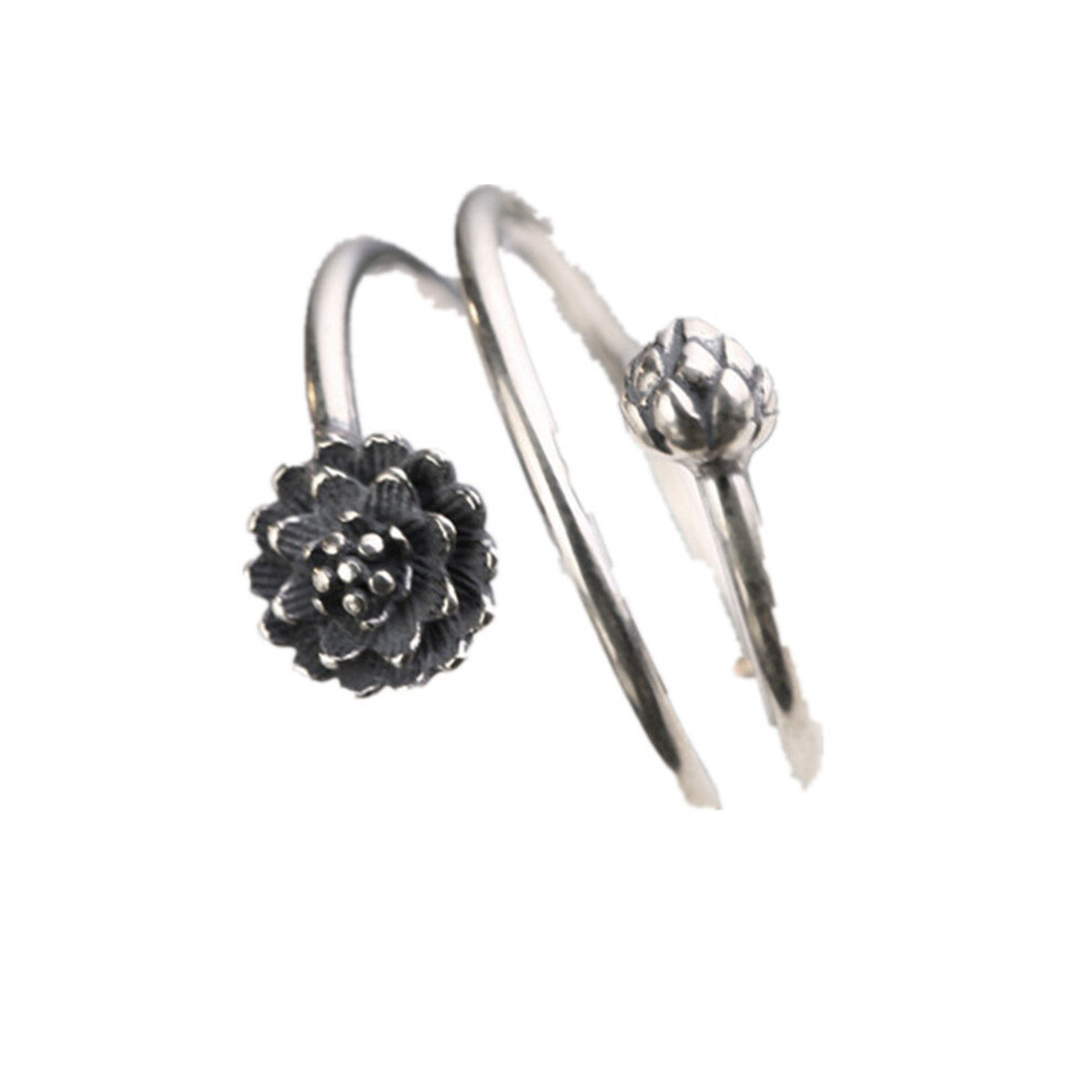 2PCS Silver plating Vintage Daisy Multi Layers Ring for Women Jewelry-image-OPC-P79W6MR-NEW