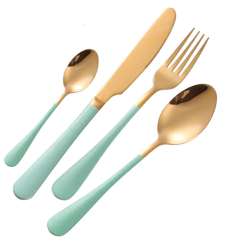 1Set Steel Cutlery Set Gold Cutlery Set Stainless Steel Cutlery Western Dinnerware Set Kitchen Knives Spoon Pink Set Dropshipping