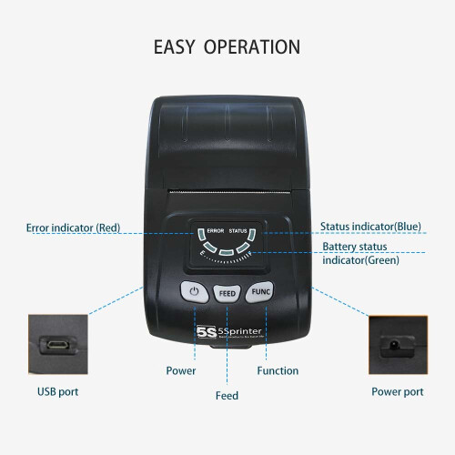 Steady-Selling Mobile Printer Bluetooth Printer 58mm Receipt Printing 2