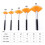 5Pcs/aet Fan shape Gouache Painting Brush Kids Student Nylon Hair Wooden Handle Painting Artist Brush Set Drawing Art Supplies 5