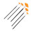 5Pcs/aet Fan shape Gouache Painting Brush Kids Student Nylon Hair Wooden Handle Painting Artist Brush Set Drawing Art Supplies 1