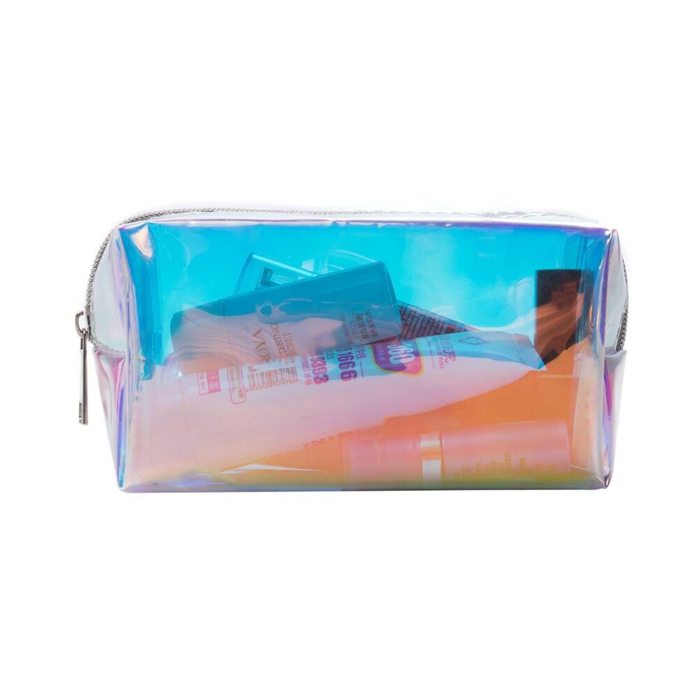 Chaochuang 2 Pcs Laser Transparent Travel Bag Female Waterproof Jelly Bag Cosmetic Bag For Female Makeup Bag