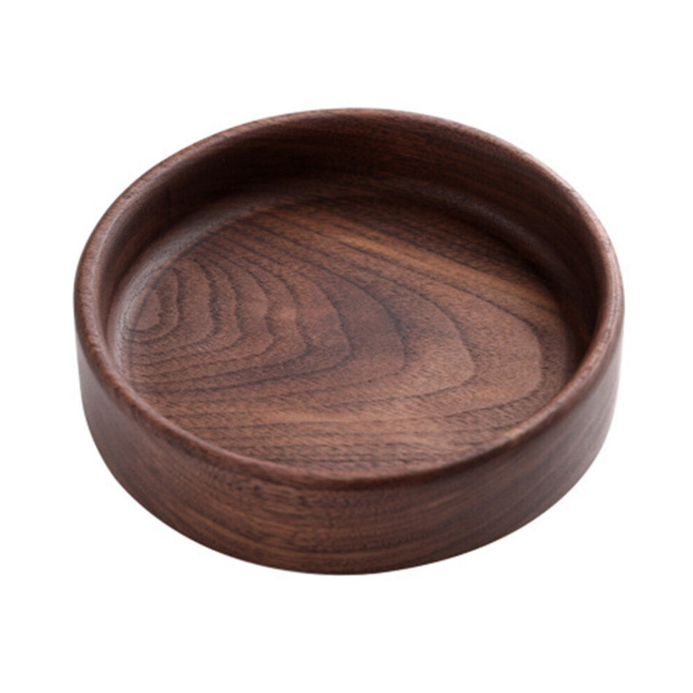 Black Walnut Wood Cake Pan Tea Coffee Trays Wooden Food Fruit Plates Storage