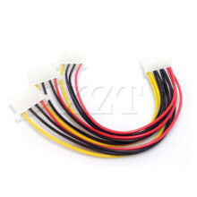 4 Pin Molex Male to 3 port Molex IDE Female Power Supply Splitter Adapter Computer 4Pin IDE Power Cord